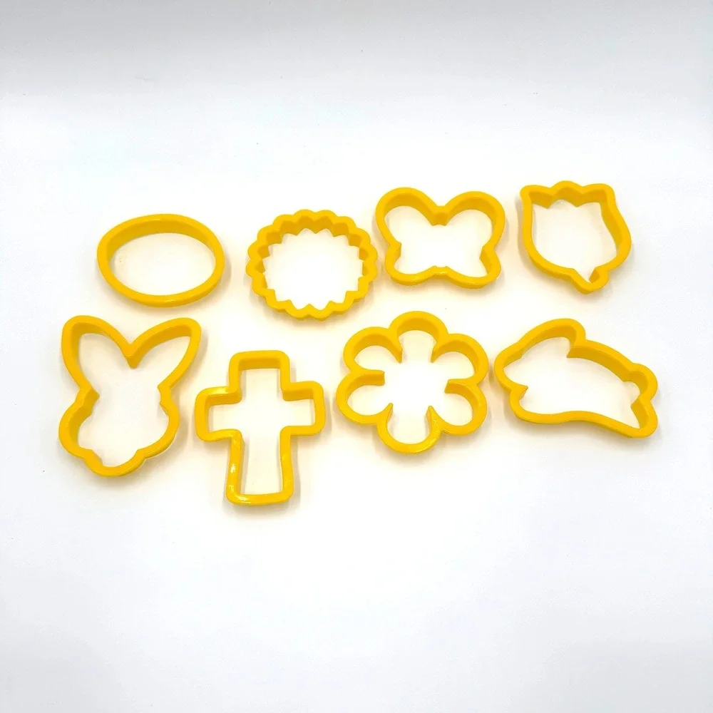 Wilton Easter Cookie Cutters Set of 8 Yellow Vintage Style 1990s